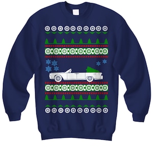 1963 Lincoln Continental Ugly Christmas Sweater convertible Hot Rod Xmas Gift Drag Racing American Iron hot rod Fast Holiday Party