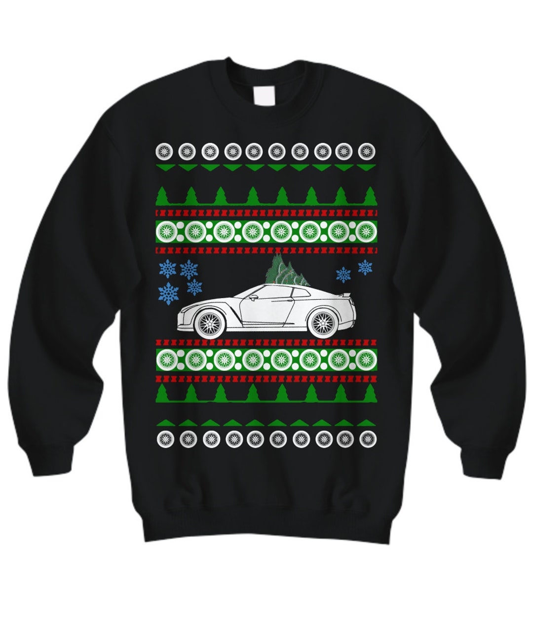 Car Like a Nissan GTR Skyline R35 Ugly Christmas Sweater Hot Rod Xmas ...