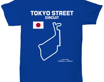 Tokyo Street Circuit Track Outline Shirt Scca Car Racing Japan