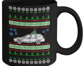 Car Like a Saab 9-3 Wagon Lelijke kerst "trui" Mok voor koffie thee advocaat autoliefhebber 11 oz autoliefhebber race turbo snel cadeau Zweeds 93