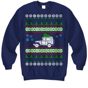 FJ40 Land cruiser  Ugly Christmas Sweater Toyota offroad overland camping pnw SUV CUV cab highlander jdm luxury hiking outdoors land cruiser