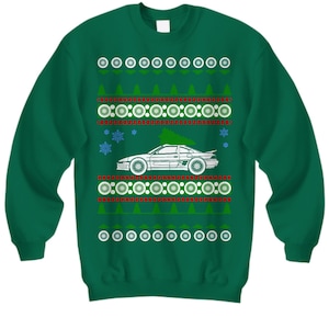 coche como MR2 Turbo (1989-1999) Suéter feo de Navidad Hot Rod Regalo de Navidad Drag Racing pista postura del coche Fast Holiday Party Apparel vintage jdm