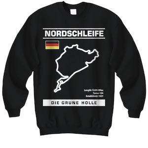 Track Art Nurburgring Nordschleife Sweatshirt The Green Hell Die Grune Holle motorsports racing fast cars turbo gift hpde collector