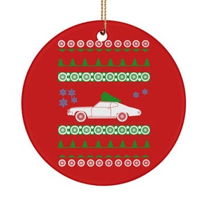 Chevy Chevelle Christmas Tree Ornament Ceramic Decoration for car enthusiasts holiday fast car v8 hot rod vintage collector