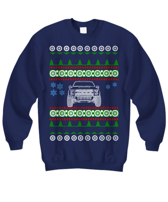 Truck Ford Raptor 2018 Ugly Christmas Sweater Hot Rod Xmas Gift Drag Racing American Iron Fast Trucks Holiday Sweatshirt Etsy Canada
