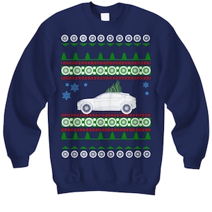 Ford Mustang Mach-e Ugly Christmas Sweater electric car SUV hybrid gift for mustang fan hot rod gift xmas holiday party apparel