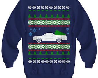 Chevy El Camino Ugly Christmas Sweater Classic Coupe Utility Vehicle Holiday Sweatshirt Chevrolet Ugly Xmas Sweater Vintage Chevy