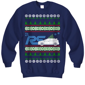 Suéter feo de Navidad Ford Focus RS 2017+ v3 Hot Rod Regalo de Navidad Carreras de aceleración American Iron Fast Car Truck Ropa para fiestas navideñas turbo