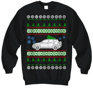 car like RAV4 3rd gen Ugly Christmas Sweater offroad overland camping pnw SUV CUV cab highlander jdm luxury hiking outdoors toyota