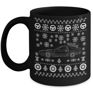 Mazda RX-7 Ugly Christmas &quot;sweater&quot; Mug turbo for coffee tea rotary car enthusiast 11 oz car lover race wankel jdm classic 2nd gen rx7