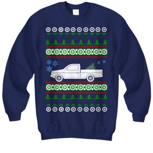 truck like Nissan Hardbody Ugly Christmas Sweater 1993 truck offroading Xmas Gift overlanding camping mudding trails hiking minitruck slam