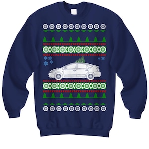 2nd gen Prius Ugly Christmas Sweater jumper Xmas Gift  Holiday Party Apparel hybrid green earth toyota gas saver jumper
