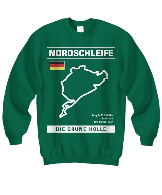 Track Art Nurburgring Nordschleife Sweatshirt the Green Hell Die