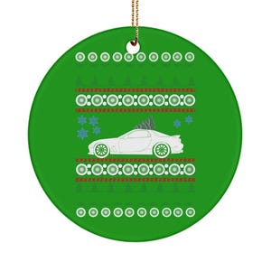 マツダ RX-7 FD クリスマスツリーオーナメント NA 3代目 セラミックデコレーション 愛好家向け ホリデー ファストカー ヴィンテージ コレクター ロータリー ワンケル v2