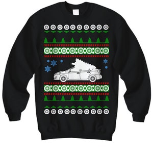 car like Prius Ugly Christmas Sweater jumper Xmas Gift  Holiday Party Apparel hybrid green earth toyota