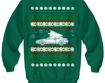 JDM like Honda Prelude Ugly Christmas Sweater hatch import  Xmas Gift Drag Racing track car stance Fast Holiday Party Apparel new
