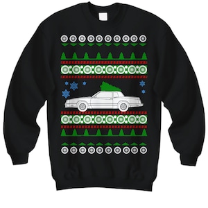 シボレー モンテカルロ 1987 醜いクリスマス セーター クラシックカー ヴィンテージ シボレー スウェットシャツ クリスマス ギフト シボレー ドラッグ レース シボレー カー ホリデー