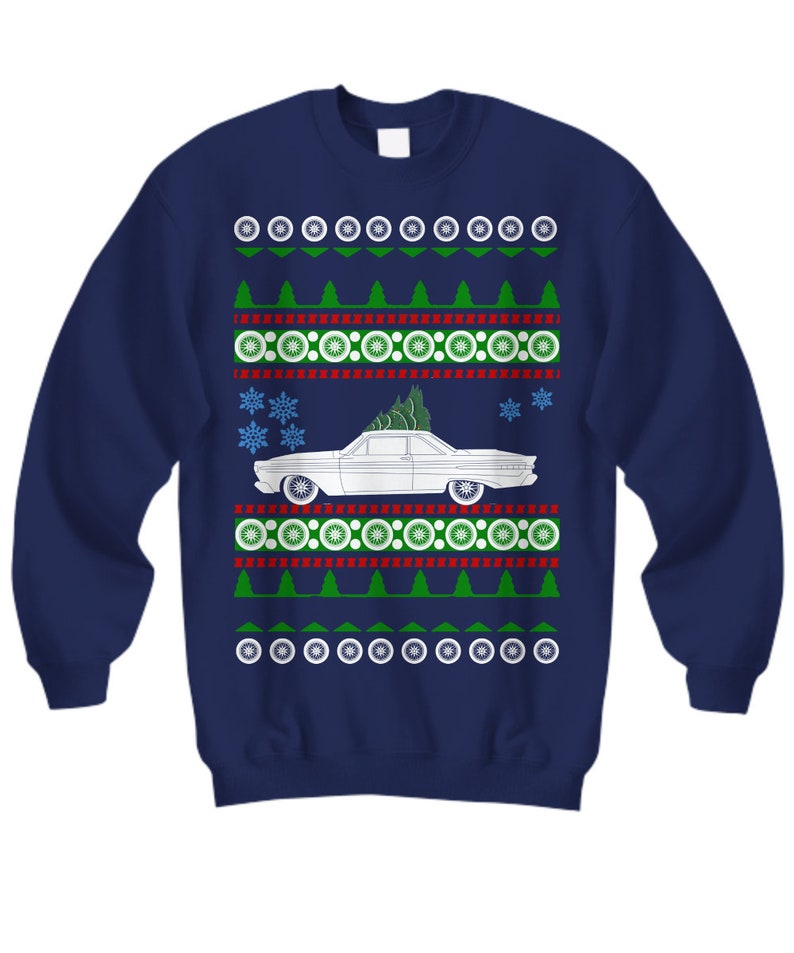 car 1964 Mercury Comet Caliente Ugly Christmas Sweater Hot Rod Xmas Gift Drag Racing American Iron Fast Holiday Party Apparel classic image 1