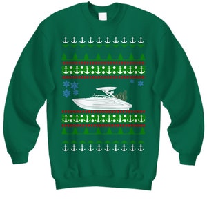 Wake barco feo suéter de Navidad lancha rápida jumper regalo paseos en bote acuático ropa de pesca esquí wakeboard surf fuera de borda interior