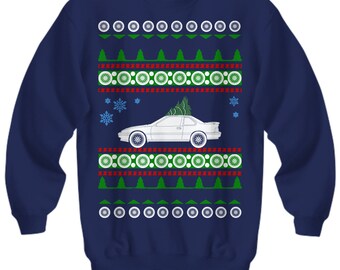 JDM like Honda Prelude Ugly Christmas Sweater 3rd generation hatch import  Xmas Gift Drag Racing track car stance Fast Holiday