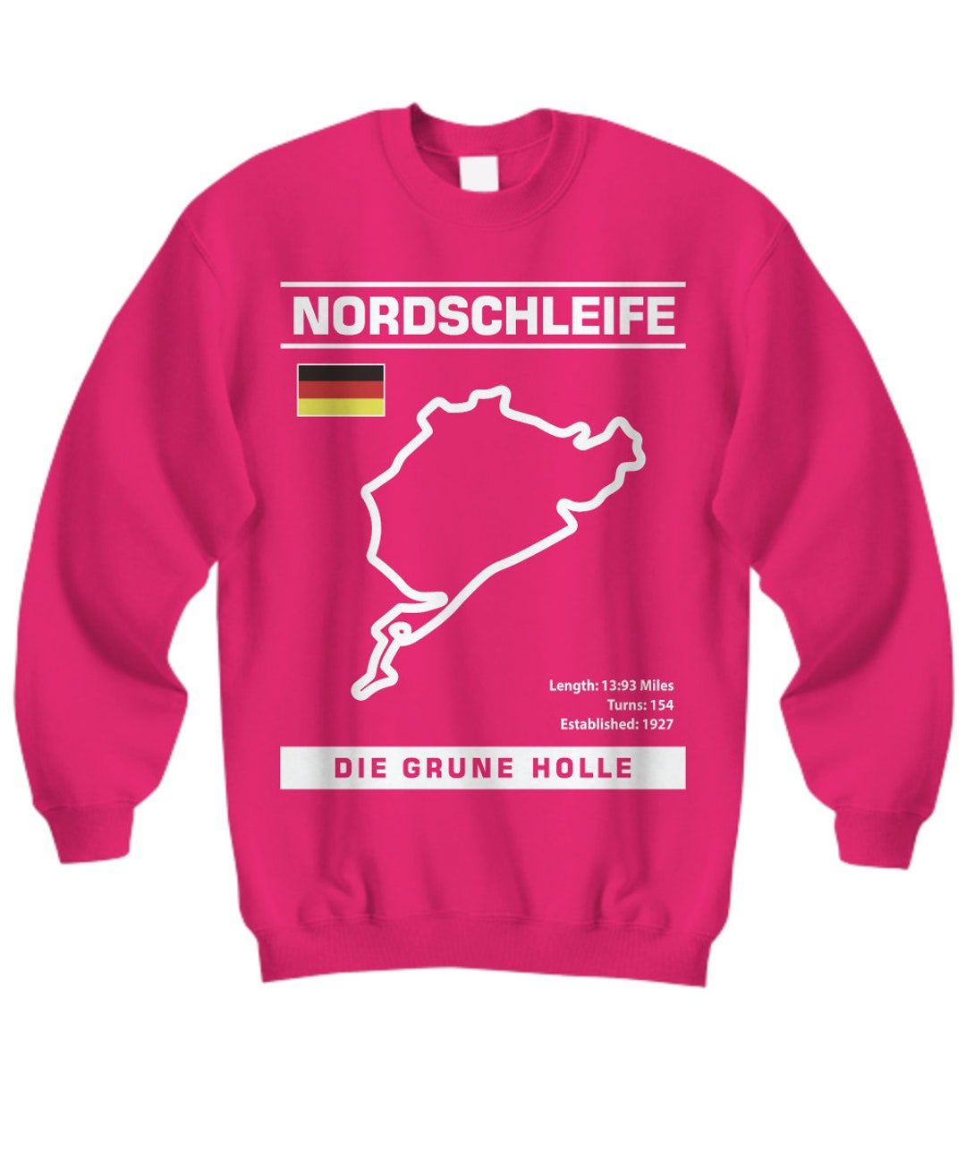 Track Art Nurburgring Nordschleife Sweatshirt the Green Hell Die Grune ...