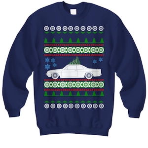 car like Chevy Corvair Ugly Christmas Sweater 1966 Classic Car Vintage Chevrolet Sweatshirt Xmas Gift Chevy Drag Race collector Car Holiday