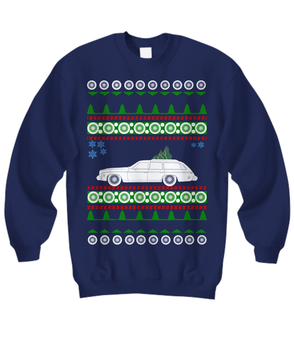 Chevy Malibu Estate Wagon Ugly Christmas Sweater 1974 Sports Car Chevrolet Xmas Gift Holiday Sweatshirt American Iron Ugly Xmas hot rod