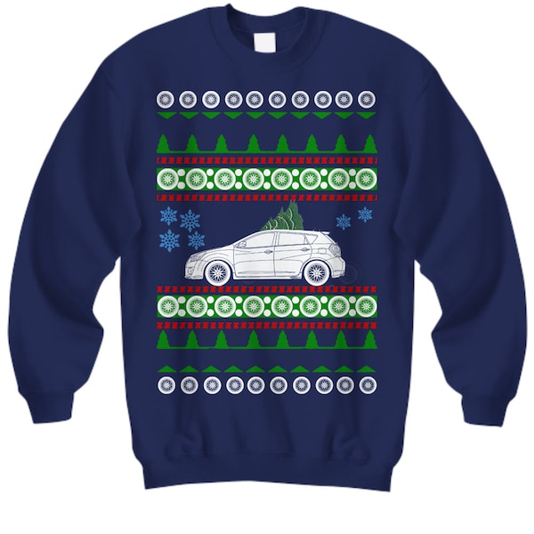 Pontiac Vibe Ugly Christmas Sweater hatchback Xmas Gift Drag Racing Sports Car Fast Performance Christmas Party Sweatshirt
