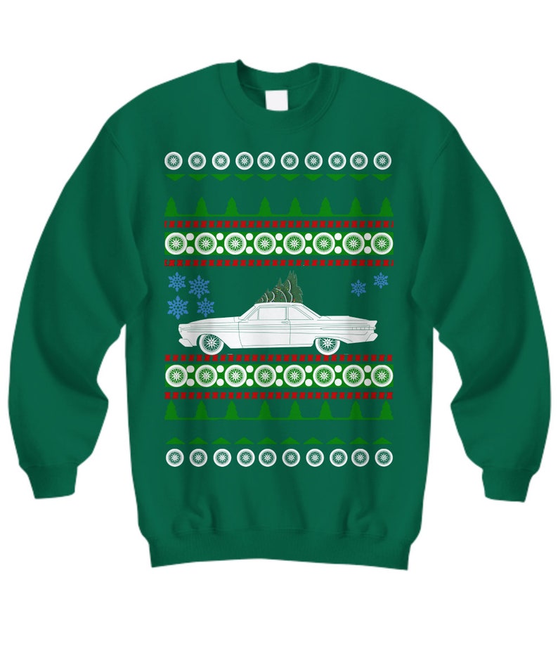 car 1964 Mercury Comet Caliente Ugly Christmas Sweater Hot Rod Xmas Gift Drag Racing American Iron Fast Holiday Party Apparel classic image 3