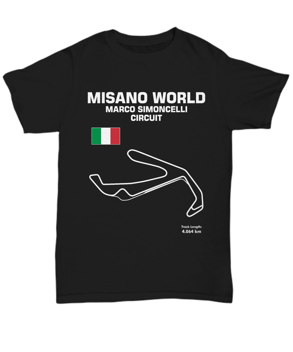 Track Outline Misano World Marco Simoncelli Circuit Shirt Car