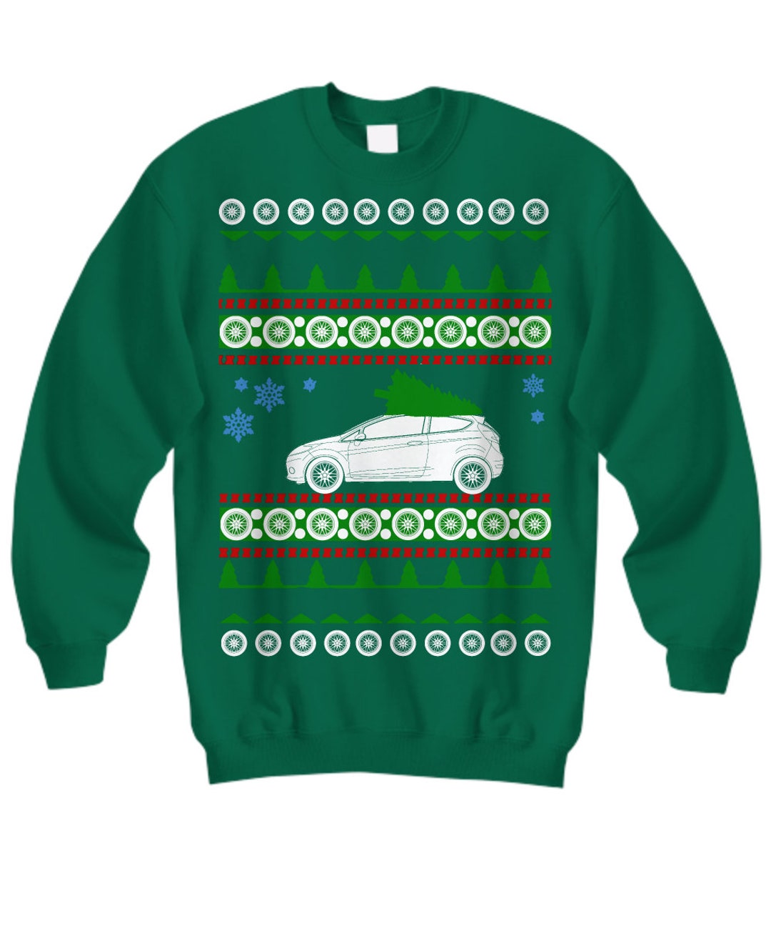 Ford Fiesta ST Ugly Christmas Sweater Hot Rod Xmas Gift Drag Racing American Iron Classic Car Holiday Party Sweatshirt Etsy