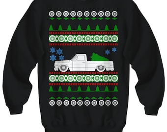 Chevy C10 Fleetside Ugly Christmas Sweater, gift for c10 owner, truck pick up Holiday Sweatshirt, Chevrolet Holiday shirt, gift for men