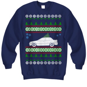 1990 Mitsubishi Cyborg Ugly Christmas Sweater turbo jdm Car Hot Rod Xmas Gift Drag Car Fast Holiday Sweatshirt jumper rare car collector