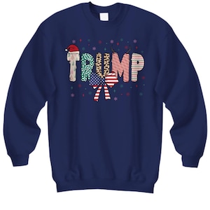 Trump feio suéter de natal moletom, trump papai noel, casa do papai, presidente eleito camisa de natal, 47º presidente