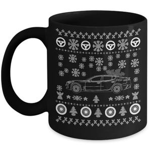 car like a Kia Stinger Ugly Christmas "sweater" Mug for coffee tea eggnog car enthusiast 11 oz car lover race turbo hot rod classic