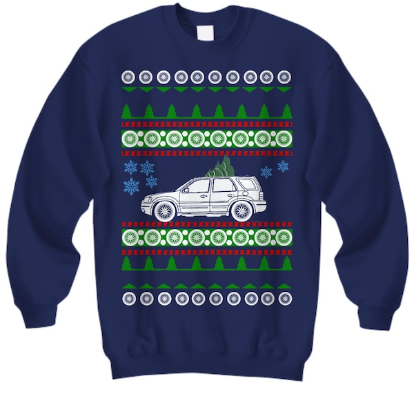 SUV Ford Escape Ugly Christmas Sweater 1st generation Xmas Gift soccer mom American Iron offroad Holiday Party Apparel SUV fast truck