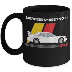 190E 2.5 Evo II Coffee Mug 11 oz classic mercedes car collector enthusiast race racer track day hpde automobile dtm racing v2