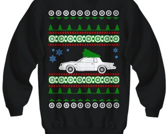Buick Grand National  Ugly Christmas Sweater Turbo Hot Rod Xmas Gift Drag Racing American Iron Fast Holiday Party Apparel