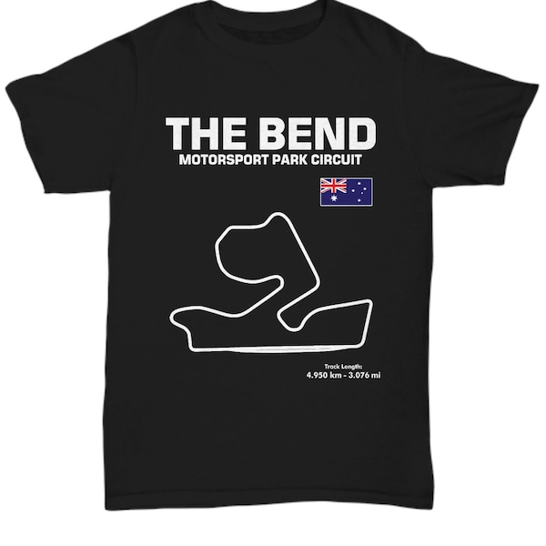 The Bend Motorsports Circuit Track Outline gp moto Shirt scca car racing track day miata nasa hpde racetrack motorsports wear apparel racing