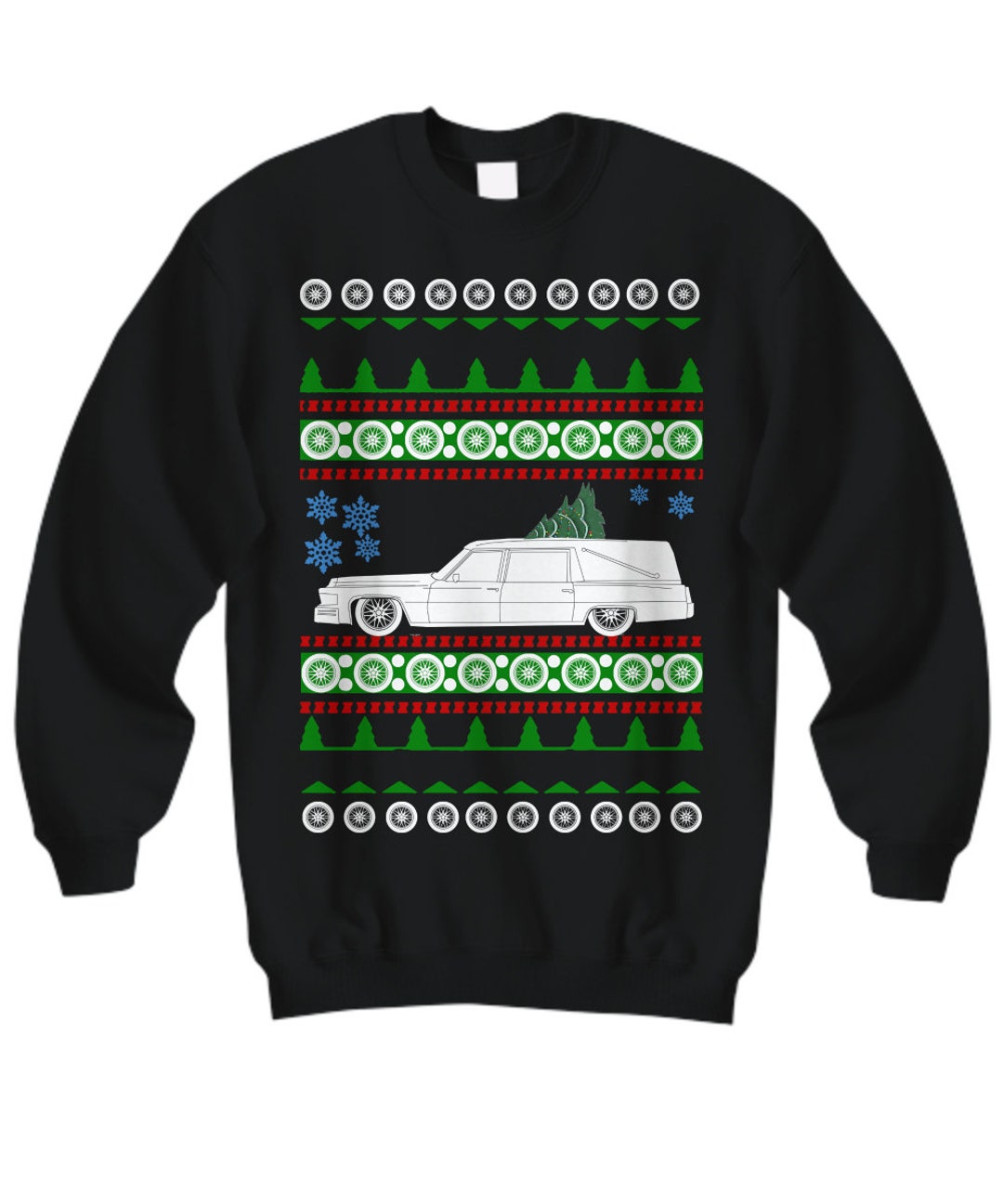 1977 Hearse Ugly Christmas Sweater 