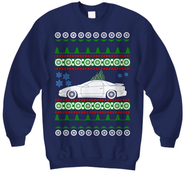 Pontiac Trans Am Ugly Christmas Sweater 4th gen WS6 Trans-Am Hot Rod Xmas Gift Drag Racing American Iron Fast Car Holiday Firebird WS-6