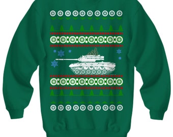 M47 Tank Ugly Christmas Sweater army armed forces marines navy air force vehicle military fighter apparel holiday shirt jumper