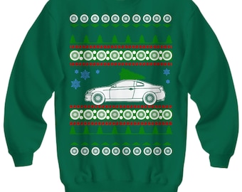 Infiniti G35 Coupe Ugly Christmas Sweater High Performance Sports Car Race Car Nissan Holiday Sweatshirt 350z 370z gtr import jdm shirt gift