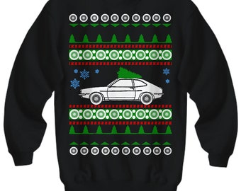 Ford Pinto Ugly Christmas Sweater Hot Rod Xmas Gift Drag Racing American Iron Fast Car Holiday Party Apparel