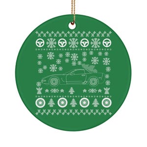 Chevy Corvette C5 Christmas Tree Ornament Ceramic Decoration for car enthusiasts holiday fast car v8 hot rod vintage collector vette ls v2