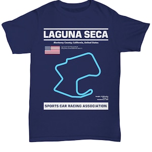 Track shirt like Laguna Seca Track Outline Shirt hill climb scca car racing track day miata airstrip gt3 nasa hpde lemans roll racing road