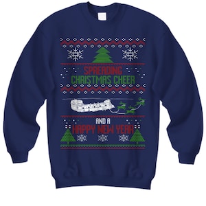 CH-47 Helicopter Ugly Christmas Sweater army armed forces marines navy air force vehicle military chinook apparel holiday shirt jumper