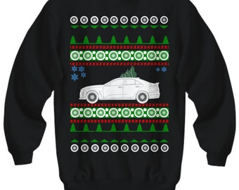 Auto wie ein CT4-V Blackwing Ugly Christmas Sweater Luxus-Performance-Auto Weihnachtsgeschenk Drag Racing American Iron Sedan Cadillac cts-v ls turbo