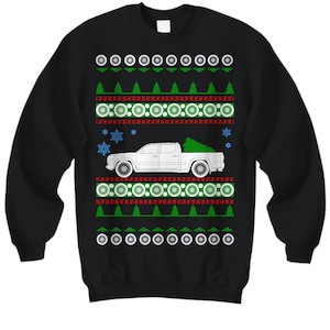 truck like Tacoma truck 3rd gen Ugly Christmas Sweater offroad overland camping pnw crewcab extended cab pick-up trucks mudding mud toyota