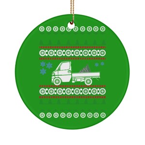 Kei Truck Christmas Tree Ornament Ceramic Decoration Mistusbishi Mini Truck for car enthusiasts holiday fast vintage collector jdm turbo